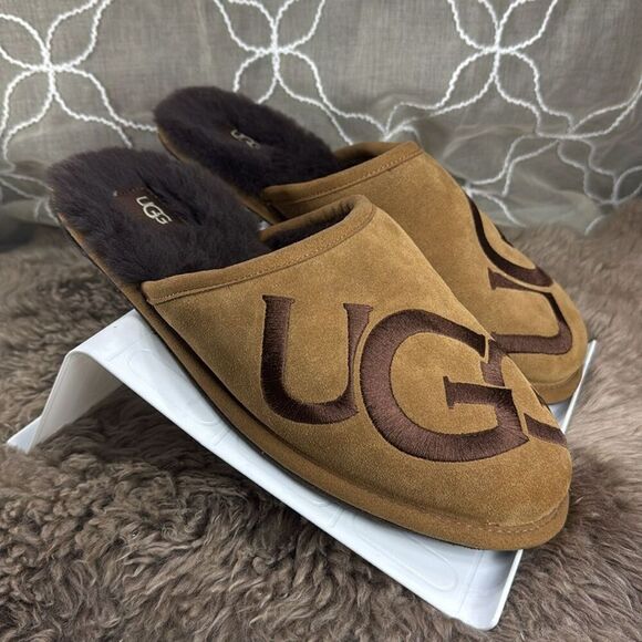 (K1) UGG Men's Scuff Logo Il Slippers, Size 11 - Picture 5 of 11
